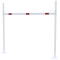 Height restriction barrier | with 2 square posts | cross tube length: 3000 mm | to be fixed by plugs | without barrier of aluminium tube